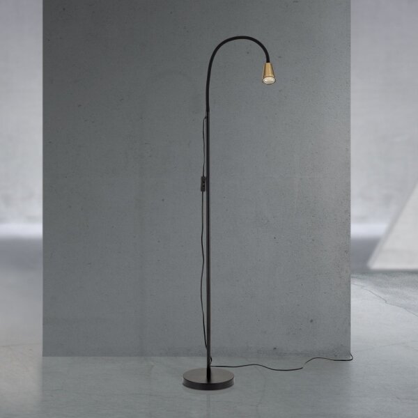 Orion - Lampă de podea flexibilă DOTTY 1xGU10/10W/230V negru/alamă