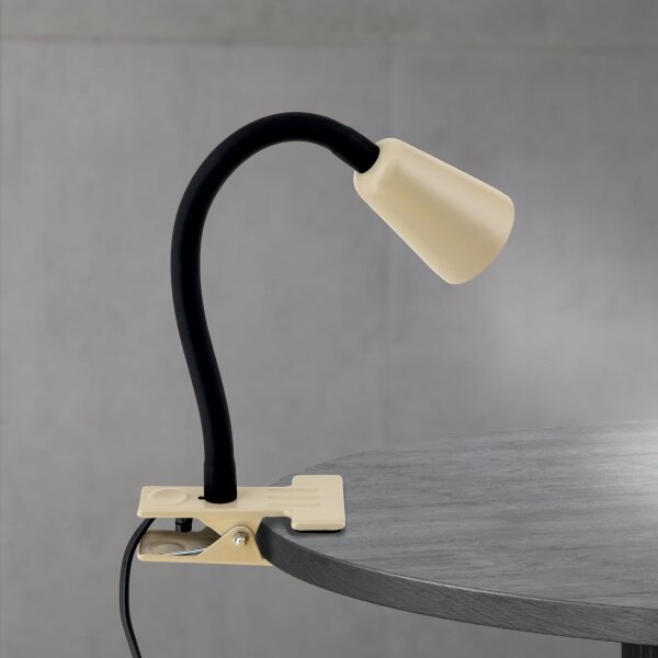 Orion DOTTY - Lampă de birou flexibilă cu clemă, 1xGU10/10W/230V, bej/negru