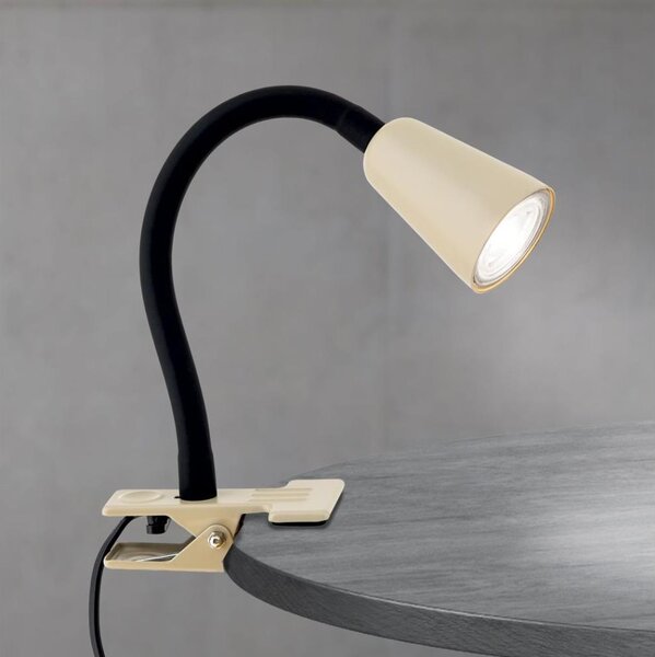 Orion DOTTY - Lampă de birou flexibilă cu clemă, 1xGU10/10W/230V, bej/negru
