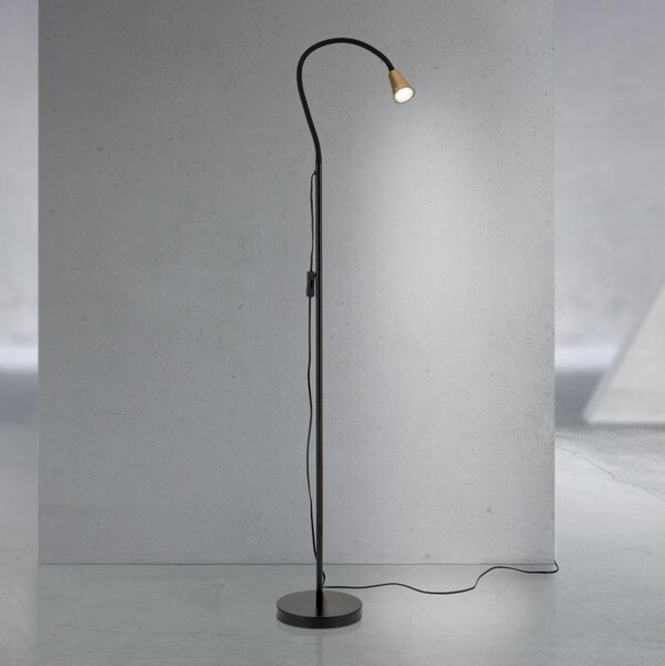 Orion - Lampă de podea flexibilă DOTTY 1xGU10/10W/230V negru/alamă
