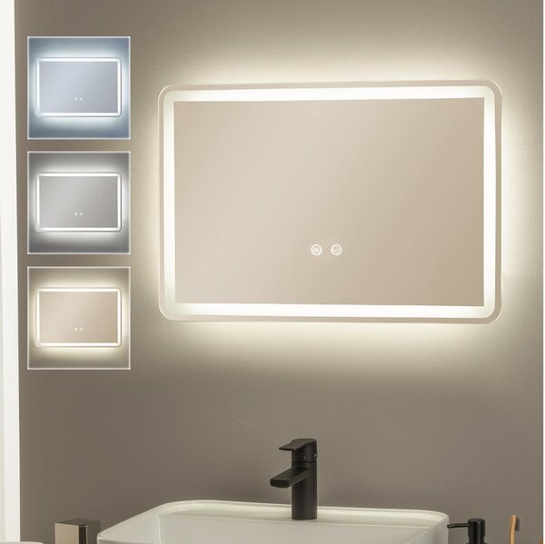 Brilagi - Oglindă de baie BELLA LED dimabilă, încălzită, cu iluminare LED integrată 12W/230V 40x60 cm IP44