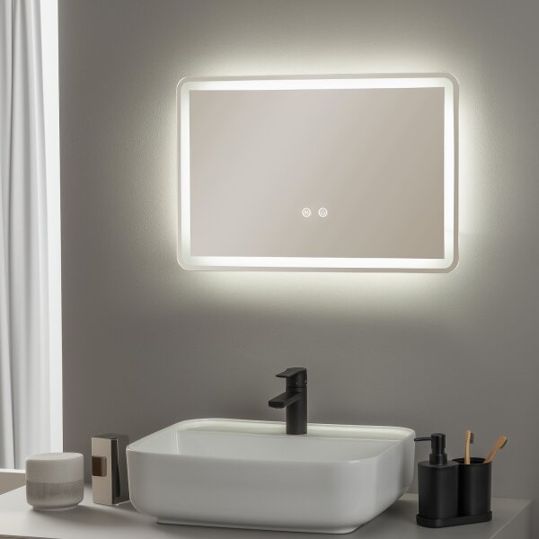 Brilagi - Oglindă de baie BELLA LED dimabilă, încălzită, cu iluminare LED integrată 12W/230V 40x60 cm IP44