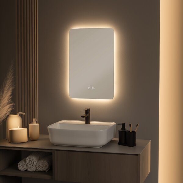 Brilagi - DIANA, oglindă de baie LED cu iluminare reglabilă, cu încălzire anti-aburire, 13W/230V 60x40 cm IP44