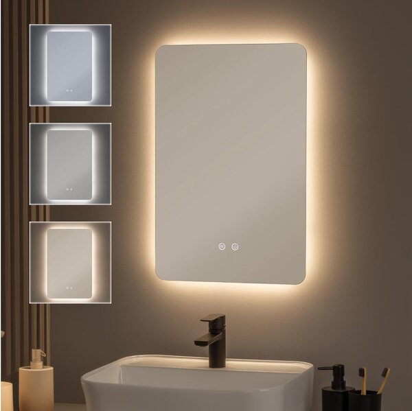 Brilagi - DIANA, oglindă de baie LED cu iluminare reglabilă, cu încălzire anti-aburire, 13W/230V 60x40 cm IP44
