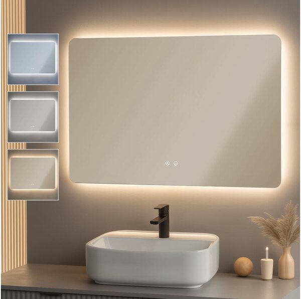 Brilagi - Oglindă de baie LED reglabilă, cu sistem anti-aburire și iluminare DIANA LED/20W/230V 60x90 cm IP44