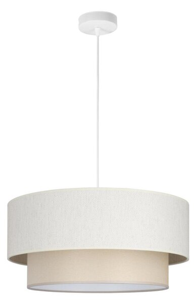 Lustră suspendată pe cablu NATIA 1xE27/60W/230V, diametru 45 cm, crem
