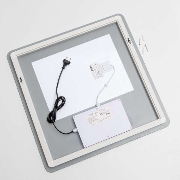 Brilagi - Oglindă de baie DIANA, LED 17W/230V cu dimmer, cu încălzire anti-aburire și iluminare, 60x60 cm, IP44