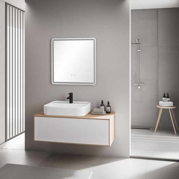 Brilagi - BELLA oglindă de baie încălzită, LED dimabilă cu iluminare integrată, 16W/230V 60x60 cm IP44