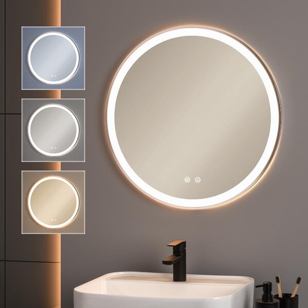Brilagi-LED Oglindă anti-aburire dimabilă cu iluminare LED ALU PRO LED/18W/230V pr.60 cm IP44, crom mat