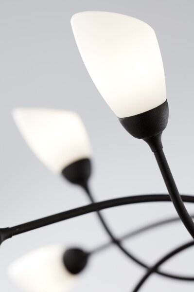 Jupiter 2057 - Lustră suspendată pe lanț GLORIOSA 15xG9/14W/230V negru