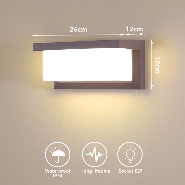 Brilagi - Aplica de perete pentru exterior BRICKY 1xE27/60W/230V maro IP54