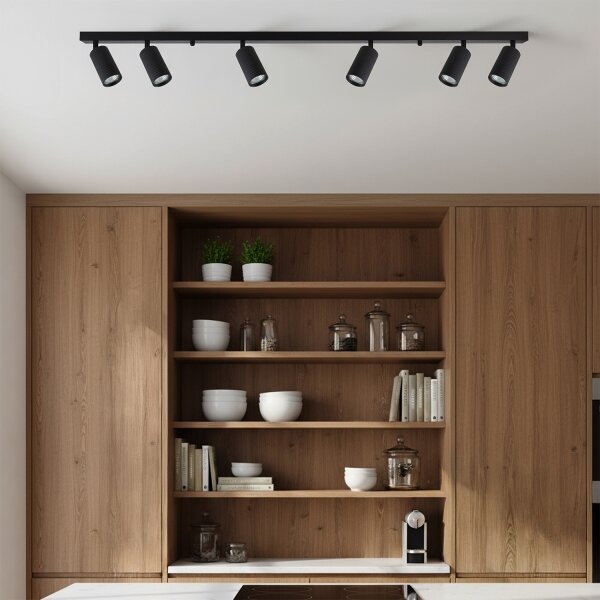 Brilagi - Plafonieră LED RGBW reglabilă SELE MODERN, 6x GU10, 6,5W, 230V, Wi-Fi, negru