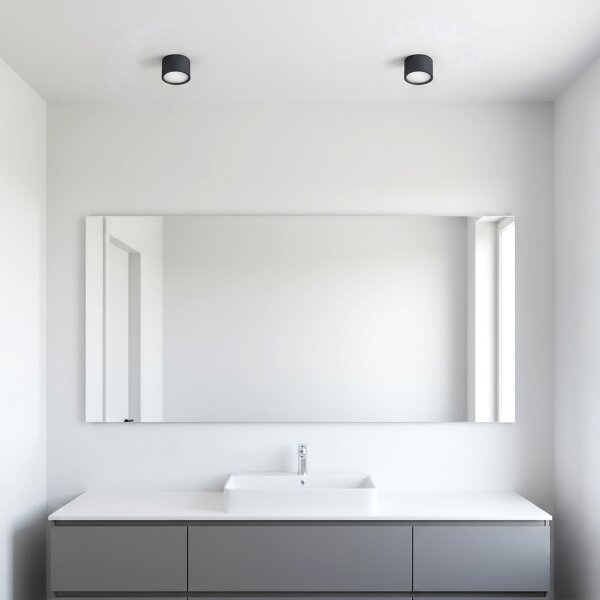 Brilagi - LED Spot pentru baie SMOOTH 1xGX53/15W/230V negru IP65