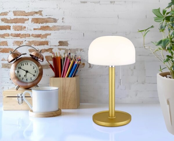 Lampă LED de masă Globo 21016M NORMAN LED/1,5W/3,7V 3000/4200/6000K alamă