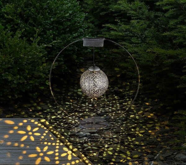 Corp de iluminat solar LED/0,06W/1,2V argintiu IP44 Globo 36618