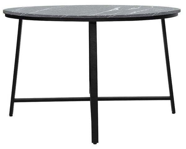 Masa Gianno aspect marmura neagra - picior negru D120x76cm