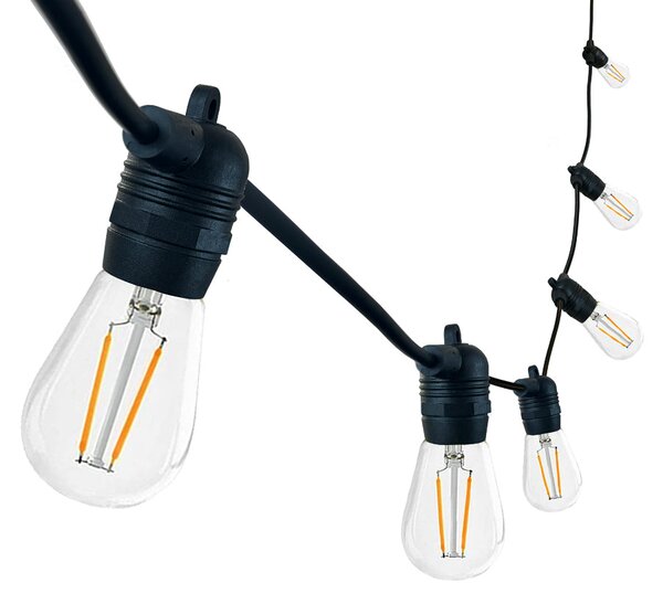 Ghirlanda luminoasa 5 m. cu 5 becuri S14 LED E27 interconectabila