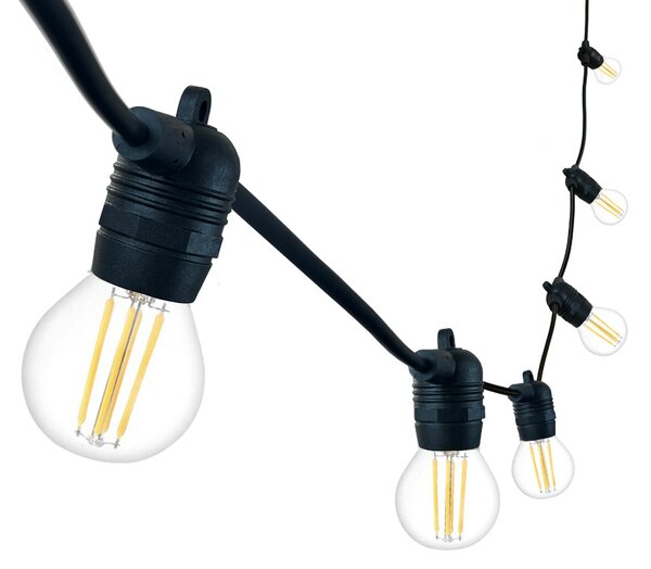Ghirlanda luminoasa 5 m. cu 5 becuri G45 4W LED E27 interconectabila