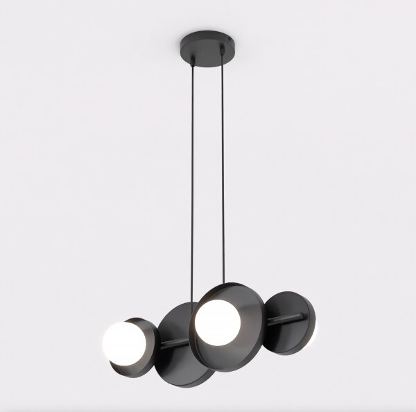 Candelabru suspendat pe cablu MODEL 4xG9/8W/230V, negru