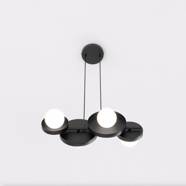 Candelabru suspendat pe cablu MODEL 4xG9/8W/230V, negru