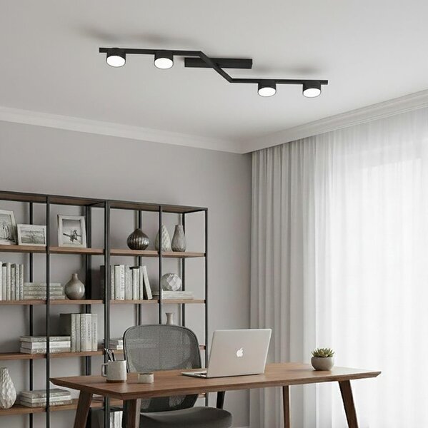 Plafonieră SKAN 4xGX53/12W/230V, neagră