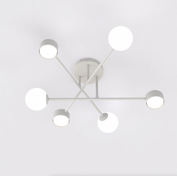 Lustră aplicată HOLON 3xG9/8W/230V + 3xGX53/12W gri