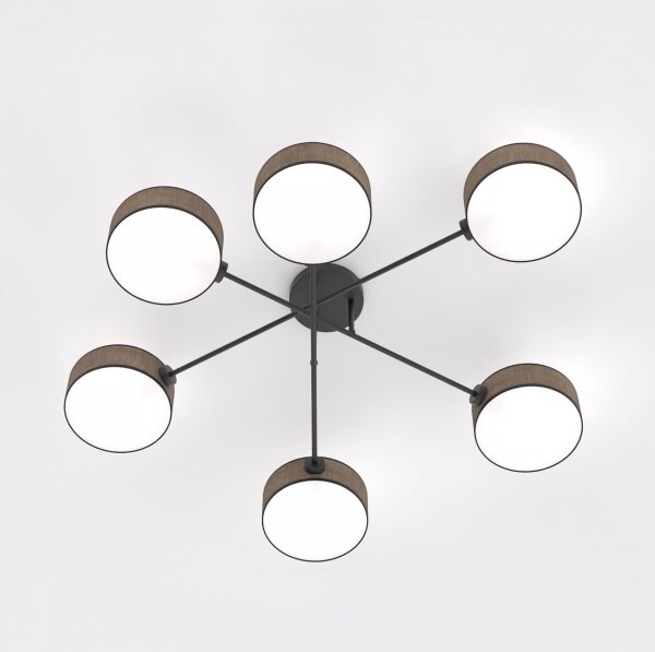 Lustră aplicată MAGA, 6x E14, 10W, 230V, maro