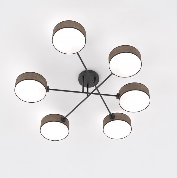 Lustră aplicată MAGA, 6x E14, 10W, 230V, maro