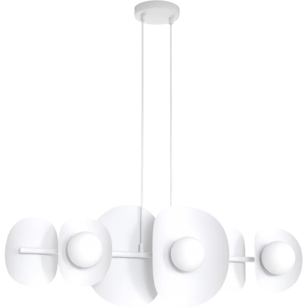 Candelabru pe cablu ELEMENTI 6xG9/8W/230V alb