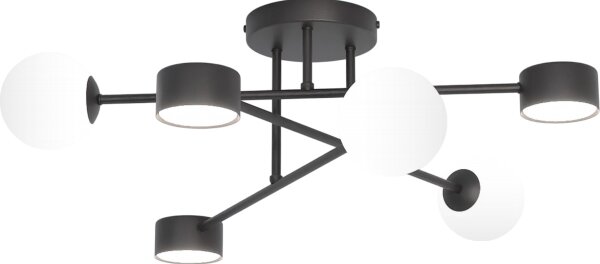 Lustră aplicată HOLON 3xG9/8W/230V + 3xGX53/12W, neagră