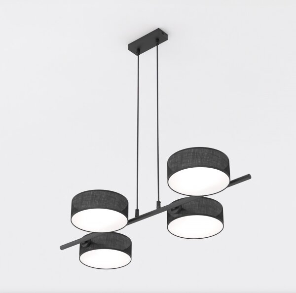 Lustră suspendată pe cablu DRUMZ 4xE14/10W/230V negru