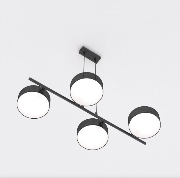 Lustră suspendată pe cablu DRUMZ 4xE14/10W/230V negru
