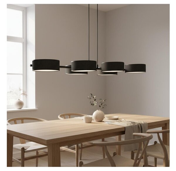 Lustră suspendată pe cablu DRUMZ 6xE14/10W/230V neagră