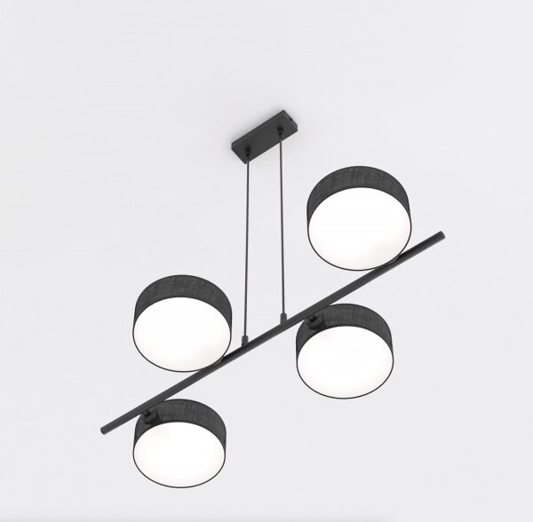 Lustră suspendată pe cablu DRUMZ 4xE14/10W/230V negru