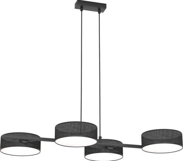 Lustră suspendată pe cablu DRUMZ 4xE14/10W/230V negru