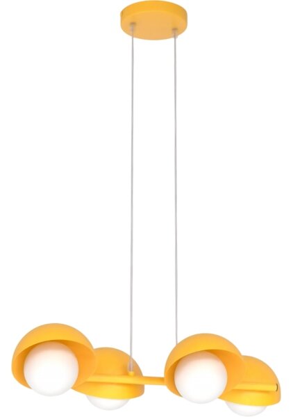 Candelabru suspendat pe cablu BOOM 4xG9/8W/230V, portocaliu