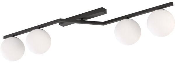 Plafonieră NATON 4xE14/10W/230V negru/alb
