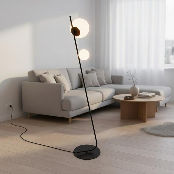 Lampă de podea TATU 2xG9/8W/230V neagră