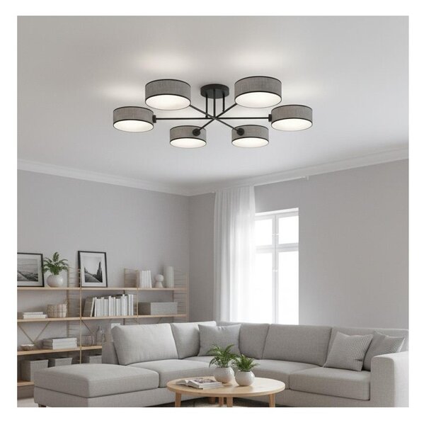 Lustră aplicată MAGA 6xE14/10W/230V gri