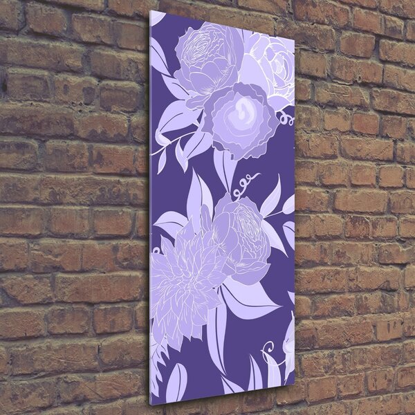 Tablou Printat Pe Sticlă model floral