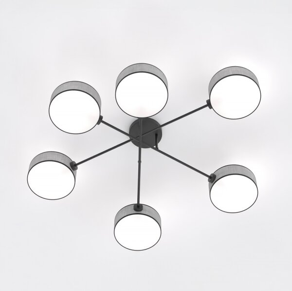 Lustră aplicată MAGA 6xE14/10W/230V gri