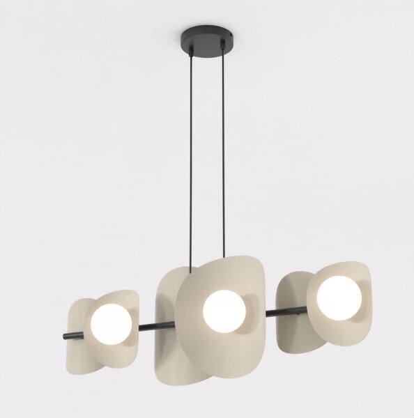 Candelabru suspendat pe cablu ELEMENTI 6xG9/8W/230V bej