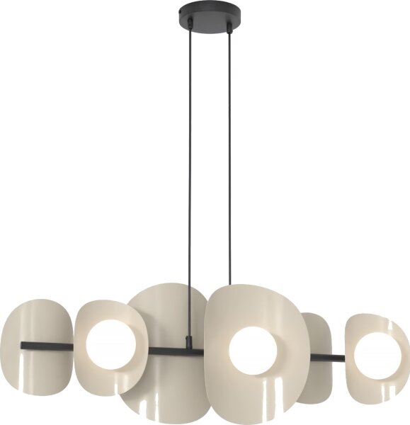 Candelabru suspendat pe cablu ELEMENTI 6xG9/8W/230V bej