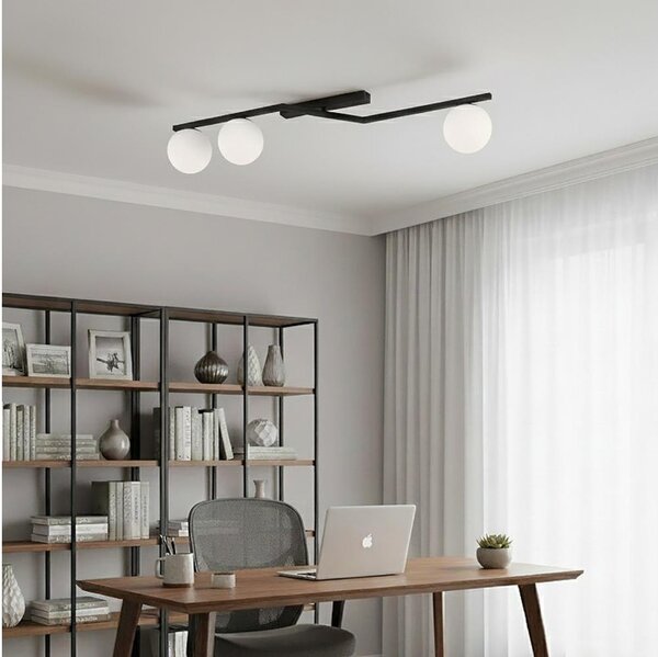 Plafonieră de tavan NATON 3xE14/10W/230V negru/alb