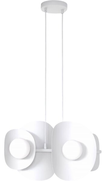 Lustră suspendată ELEMENTI pe cablu 4xG9/8W/230V, albă