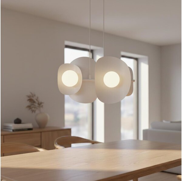 Lustră suspendată ELEMENTI pe cablu 4xG9/8W/230V, albă