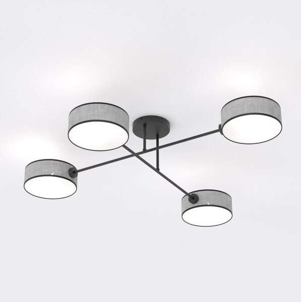 Lustră aplicată MAGA, 4 x E14, 10W, 230V, gri
