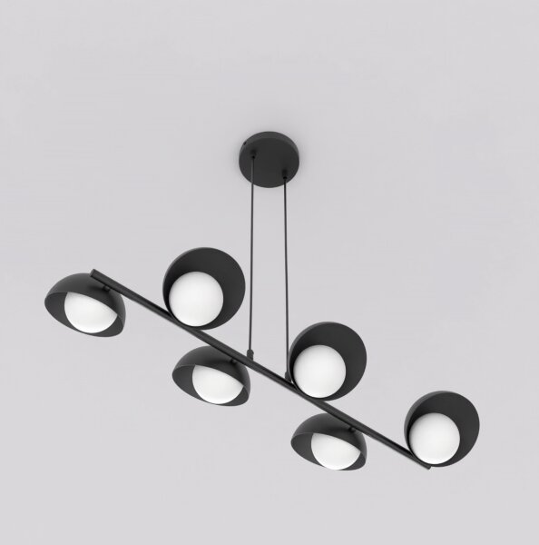 Candelabru suspendat pe cablu BOOM 6xG9/8W/230V negru
