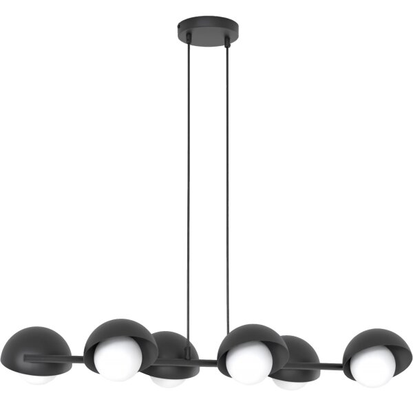 Candelabru suspendat pe cablu BOOM 6xG9/8W/230V negru