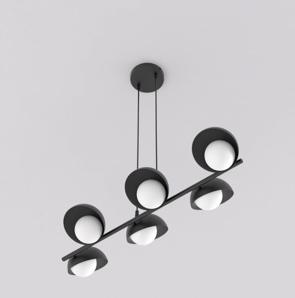 Candelabru suspendat pe cablu BOOM 6xG9/8W/230V negru